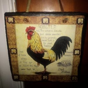 Beautiful hanging rooster slate